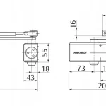 SAMOZAMYKACZ ASSA ABLOY DC140 Z RAMIENIEM BRĄZ - obrazek 2
