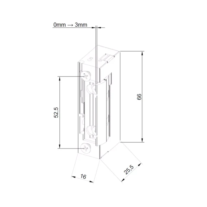 Elektrozaczep YALE standardowy z wyłącznikiem YB17-12-M_PROFI - obrazek 2