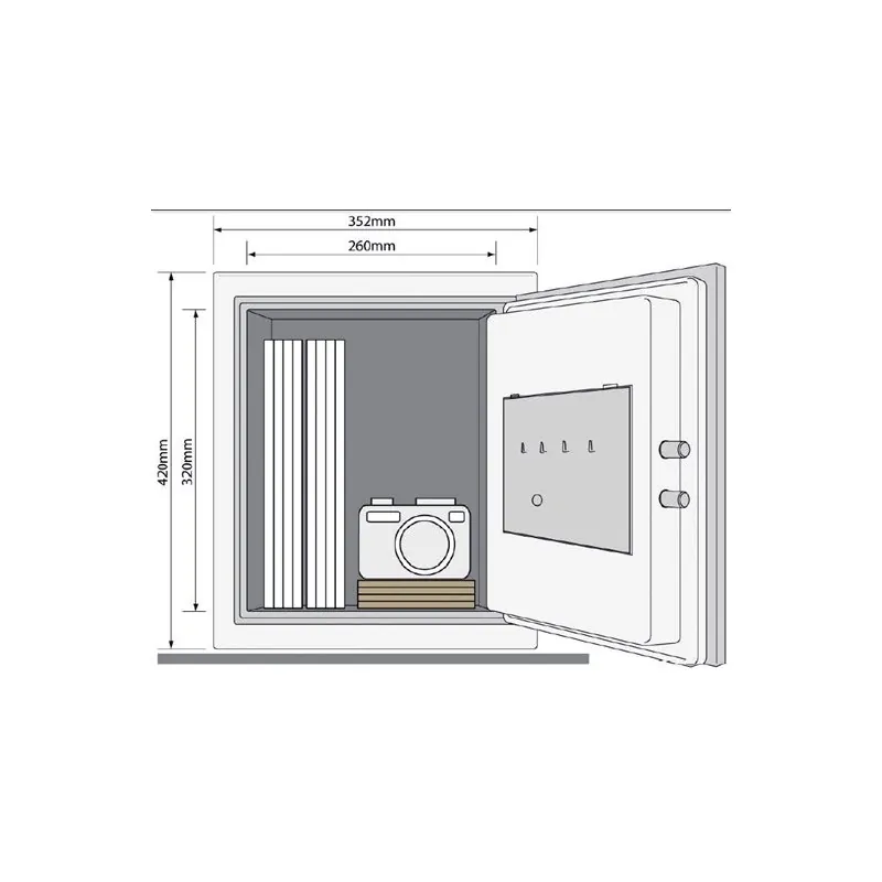 YFM/420/FG2/B - Dokumentowy sejf ognioodporny XL - obrazek 2