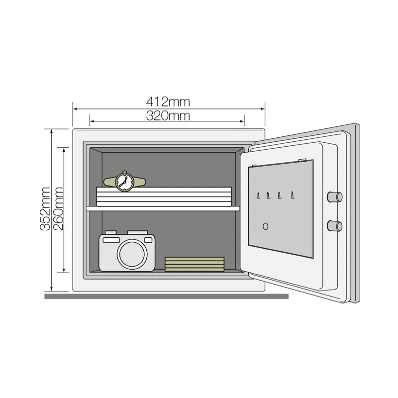 YFM/352/FG2/B - Dokumentowy sejf ognioodporny L - obrazek 2