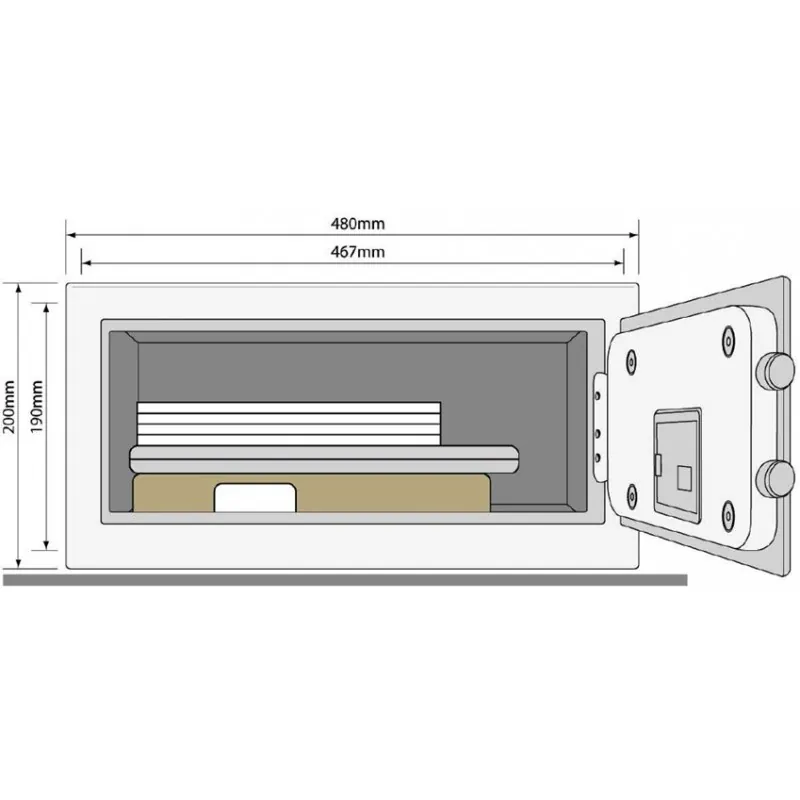 YLM/200/EG1 - Wzmocniony sejf na laptop - obrazek 2