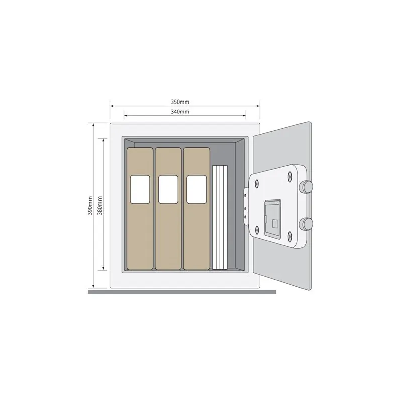 YSV/390/DB1 - Sejf podstawowy Value biurowy - obrazek 2