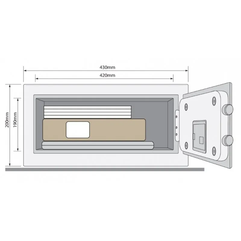 YLV/200/DB1 - Sejf podstawowy Value laptop - obrazek 2