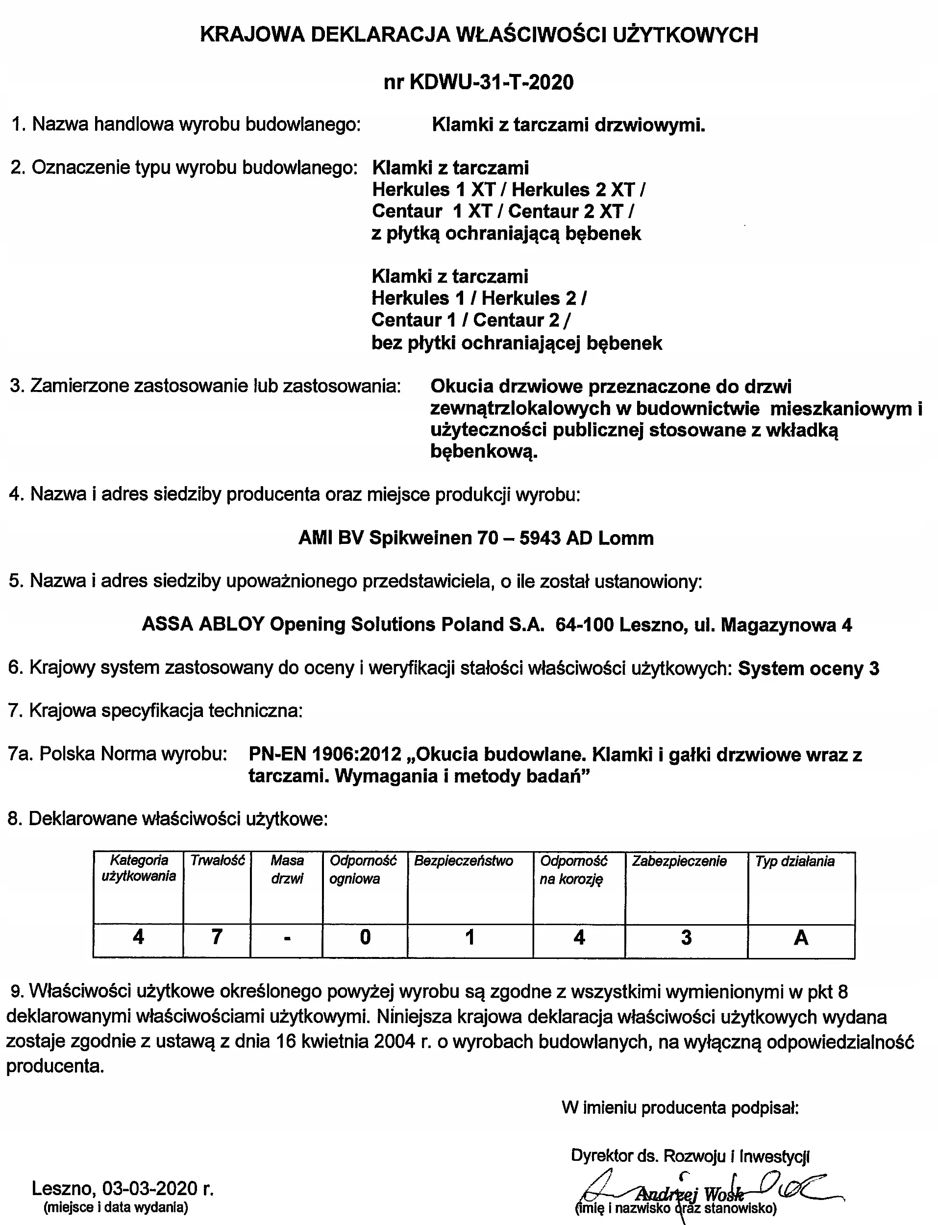 LOB Klamka - Pochwyt bezpieczna 72mm Centaur Srebna MKC01-XT-B72 - obrazek 3
