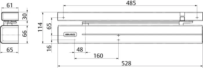 DC700 G-CM Samodomykacz Do Drzwi Assa Abloy EN rozmiar 3-6, srebrny EV1 - obrazek 2